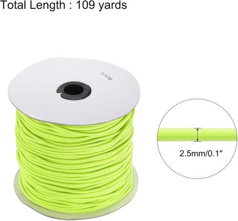 PATIKIL Elastic Cord Heavy Stretch String Rope 2.5mm 109 Yards for Crafting DIY Sewing Hook Straps Camping Tie Down Strap Grey in Saudi Arabia