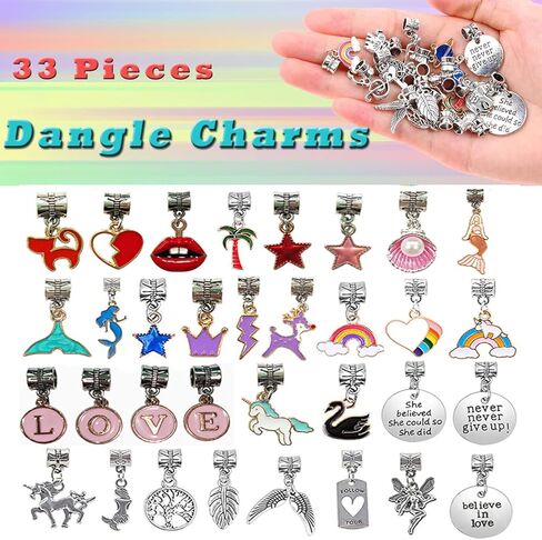 Wakestar 109 Charm Bracelet Making Kit,Jewelry Beads DIY Craft for Girls, Jewelry Christmas Gift Set,Arts and Crafts for Kids Girls Age 6-8-12 in Kuwait