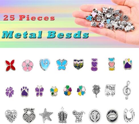 Wakestar 109 Charm Bracelet Making Kit,Jewelry Beads DIY Craft for Girls, Jewelry Christmas Gift Set,Arts and Crafts for Kids Girls Age 6-8-12 in Kuwait