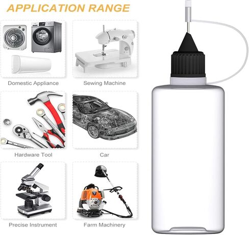 6 قطع من زجاجات توزيع بطرف دقيق 4 اونصة 120 مل، زجاجات صمغ قابلة للضغط مع 2 قمع صغير لحرف لف الطلاء والغراء والسوائل وحبر الكحول وطلاء الاكريليك in Kuwait