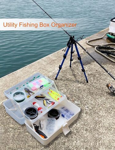 Sjqecyfv علبة مستلزمات الحياكة الفن الحرفية المنظمون صندوق تخزين 3 طبقة صندوق معالجة المنظم مسمار المنظم صندوق أدوات مع مقبض in Kuwait