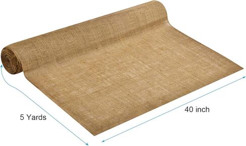 قماش خيش طبيعي BUR40-5 ياردة، قماش خيش جوت للفنون والحرف اليدوية، طول 5 ياردة، عرض 40 انش in Kuwait
