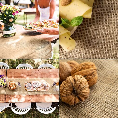 قماش خيش طبيعي BUR40-5 ياردة، قماش خيش جوت للفنون والحرف اليدوية، طول 5 ياردة، عرض 40 انش in Kuwait