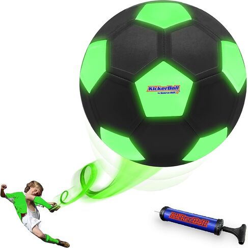 Kickerball - لعبة كرة القدم/كرة القدم المنحنية والمنحرفة - Kick Like The Pros، هدية رائعة للأولاد والبنات - مثالية للمباراة أو اللعبة الخارجية والداخلية in Kuwait