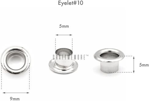 100 حزمة من حلقات ثقوب ملونة لهوية الهوية مقاس 3/16 بوصة من Craftmemore مع غسالات 5 مم من الألومنيوم للحرف اليدوية والأحذية ونوى الخرز والملابس والجلود والقماش (أبيض) in Kuwait