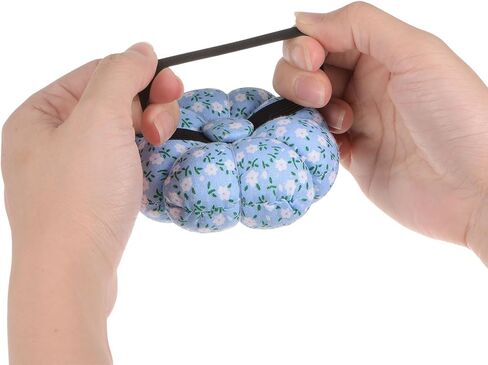 HARFINGTON المعصم دبوس وسادة اليقطين إبرة الخياطة Pincushion حامل مع حزام المعصم المرن يناسب جميع أحجام المعصم لخياطة اللحف التطريز DIY الحرف اليدوية، الأخضر in Saudi Arabia