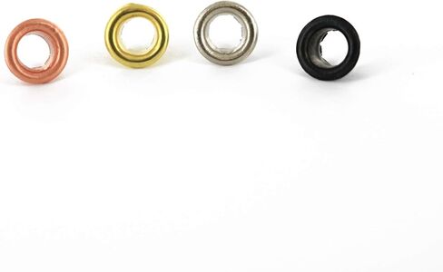 فتحات معدنية مقاس 3/16 بوصة من رامبرو، حلقات معدنية من الفولاذ المقاوم للصدأ مع لمسة نهائية من النحاس والفضي والنحاس والأسود، مجموعة مكونة من 100 قطعة in Kuwait