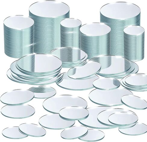 Kigley 200 Pcs Small Round Mirrors for Crafts, 0.51,0.75,0.98 Inch in Kuwait