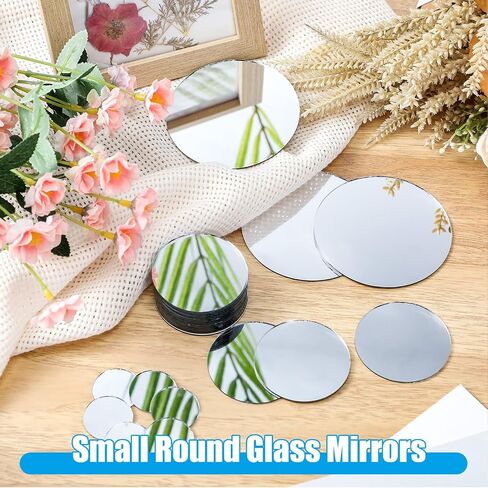 Kigley 200 Pcs Small Round Mirrors for Crafts, 0.51,0.75,0.98 Inch in Kuwait