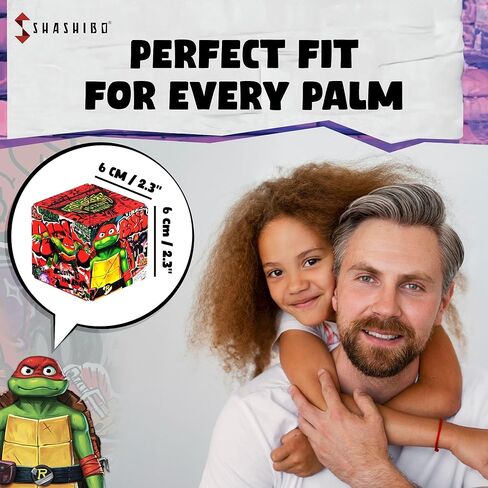صندوق تغيير شكل سلاحف النينجا من Shashibo - مكعب ألغاز مغناطيسي حائز على جائزة وحاصل على براءة اختراع مع 36 مغناطيس أرضي نادر - مكعب فيدجيت يتحول إلى أكثر من 70 شكلًا (سلسلة ميكي 2) in Kuwait