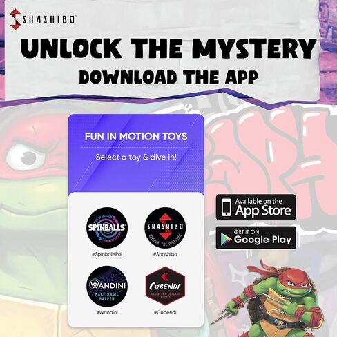صندوق تغيير شكل سلاحف النينجا من Shashibo - مكعب ألغاز مغناطيسي حائز على جائزة وحاصل على براءة اختراع مع 36 مغناطيس أرضي نادر - مكعب فيدجيت يتحول إلى أكثر من 70 شكلًا (سلسلة ميكي 2) in Kuwait
