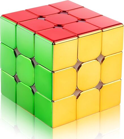 D-FantiX Magnetic Mirror Reflective Stickerless Speed Cube 2x2, Cyclone Boys Original Shiny Cool Magic Cube, Brain Teaser Puzzles Mini Cube, Personalized Birthday Gift for Kids Teens Adults in Kuwait