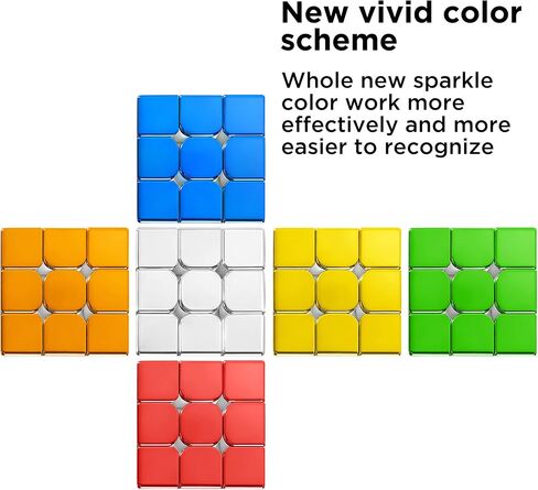 D-FantiX Magnetic Mirror Reflective Stickerless Speed Cube 2x2, Cyclone Boys Original Shiny Cool Magic Cube, Brain Teaser Puzzles Mini Cube, Personalized Birthday Gift for Kids Teens Adults in Kuwait