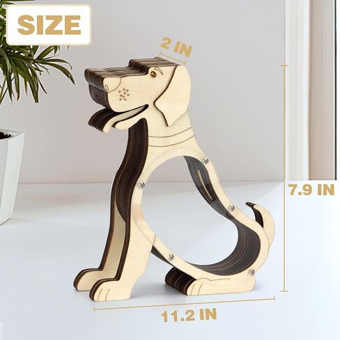 AORCMITN كلب خشبي حصالة على شكل حيوان Boalord للبنين أطفال بنات واضح المال الحقيقي حصالة نقود معدنية هدايا للأطفال طفل بالغ in Kuwait