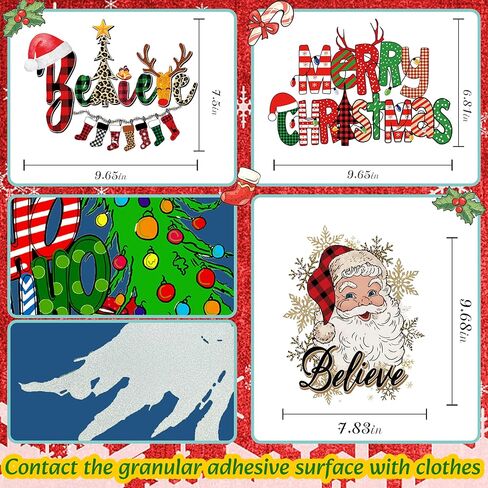 12 قطعة عيد الميلاد الحديد على النقل للقمصان لطيف عيد الميلاد نقل الحرارة الشارات مع سانتا الرنة شجرة عيد الميلاد in Kuwait