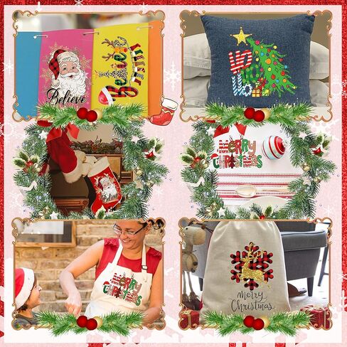 12 قطعة عيد الميلاد الحديد على النقل للقمصان لطيف عيد الميلاد نقل الحرارة الشارات مع سانتا الرنة شجرة عيد الميلاد in Kuwait