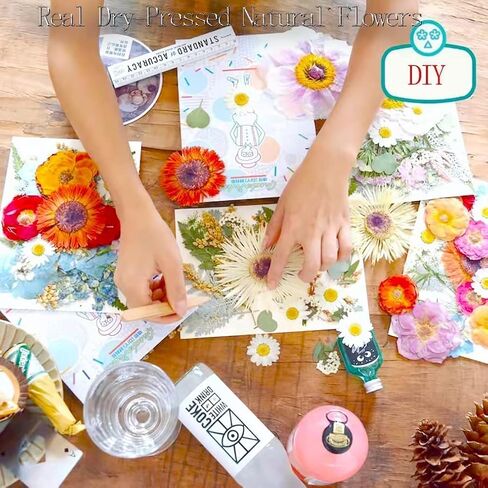 Dried Flowers for Resin Jewelry molds with Tweezers, Real Pressed Dry Flower Leaves Mixed Multiple Colorful, for DIY Crafts Nail Art Candle Soap Making Phone Case Jewelry Pendant Floral Decors in Saudi Arabia