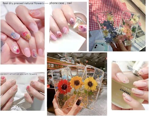 Dried Flowers for Resin Jewelry molds with Tweezers, Real Pressed Dry Flower Leaves Mixed Multiple Colorful, for DIY Crafts Nail Art Candle Soap Making Phone Case Jewelry Pendant Floral Decors in Saudi Arabia