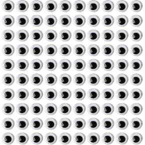 Vivixin Googly Eyes Self Adhesive 350pcs, Black Plastic Wiggle Googly Eyes for Crafts, Wiggle Googly Eyes, Large Googly Eyes Sticker for DIY (10mm)