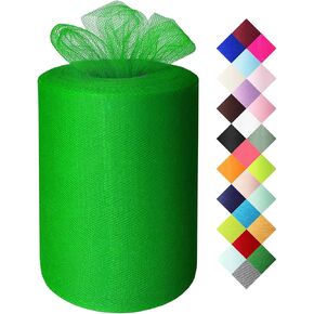 Tulle Rolls Fabric 6 Inch by 100 Yards Red Tulle Spool for Tutu Table Skirt Wedding Gift Wrapping Party Decorations DIY Crafts Supplies