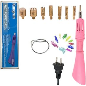 Hotfix Rhinestone Setter Applicator Hot Fix Wand Kit Tool Set with 7 Different SIzes Tips, Hot Fixed Wand Kit for Crafts Shoes Clothes Fabric Clothing ((black))
