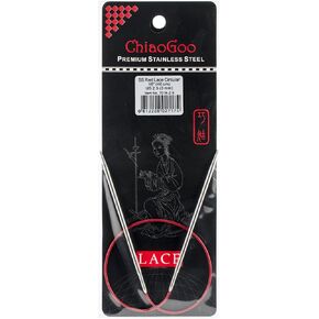 ChiaoGoo Red Lace Circular 16 inch (41cm) Stainless Steel Knitting Needle Size US 4 (3.5mm) 7016-4 in Saudi Arabia