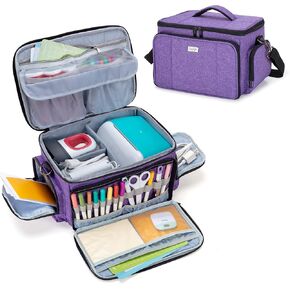 LUXJA Carrying Case Compatible with Cricut Joy and Easy Press Mini, Carrying Bag with Supplies Storage Sections, Gray in Saudi Arabia
