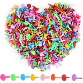 LOMIMOS 200Pcs Mini Paper Fastener Brad,Split Pin for Art Crafting School Project Decorative Scrapbooking DIY,0.79x0.3in in Saudi Arabia