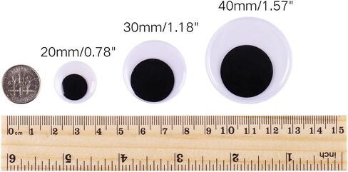 DIYASY 2 Inch 3 Inch 4 Inch Large Googly Wiggle Eyes with Self-adhesive 8 Pcs for Christmas Decorations in Kuwait