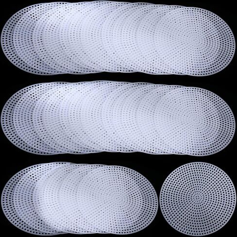 7 Count Circle Plastic Canvas Mesh Sheets Plastic Canvas White Needlepoint Blank Canvas Plastic Mesh Mat for Needlework Crochet Supplies Embroidery Yarn Crafting Knit (4.5 Inch) in Saudi Arabia