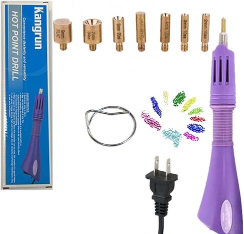 Hotfix Applicator 7-in-1 Rhinestone Setter Hot Fix Wand Bedazzler Kit Black in Kuwait