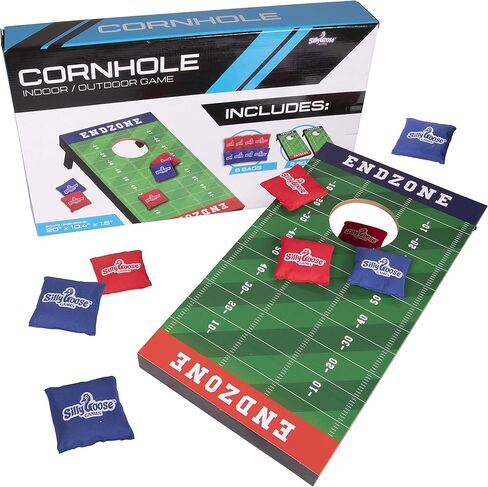 مجموعة ألعاب كورنهول للأطفال - ألعاب كلاسيكية للسفر في الأماكن المغلقة والخارجية - تتضمن 8 أكياس فول - مجموعة ألعاب رمي حبوب الذرة في الفناء لمتعة الشاطئ العائلية، يرجى الحذر أصغر من اللعبة التقليدية! in Kuwait