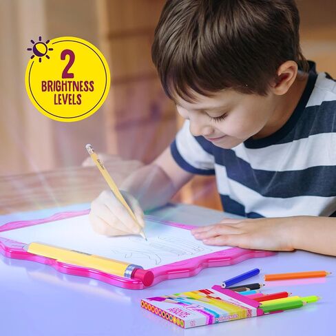 Dan&Darci Light Up Tracing Pad for Kids - Arts & Crafts Art Drawing Tracer Board for Girls & Boys Ages 5-12 - Birthday Toys Gift Ideas for Girl or Boy 5+ Year Old Best Christmas Gift Toy - 6 7 8 9 10 in Saudi Arabia