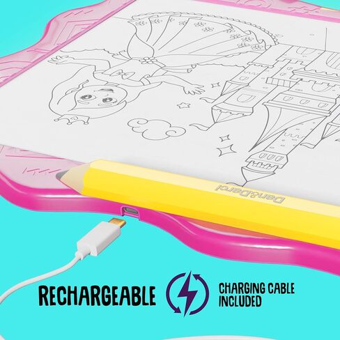 Dan&Darci Light Up Tracing Pad for Kids - Arts & Crafts Art Drawing Tracer Board for Girls & Boys Ages 5-12 - Birthday Toys Gift Ideas for Girl or Boy 5+ Year Old Best Christmas Gift Toy - 6 7 8 9 10 in Saudi Arabia