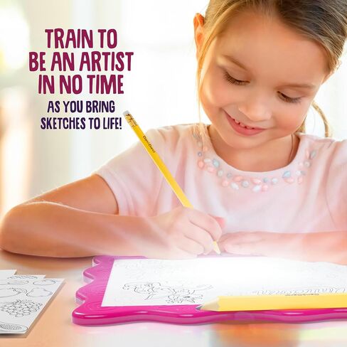 Dan&Darci Light Up Tracing Pad for Kids - Arts & Crafts Art Drawing Tracer Board for Girls & Boys Ages 5-12 - Birthday Toys Gift Ideas for Girl or Boy 5+ Year Old Best Christmas Gift Toy - 6 7 8 9 10 in Saudi Arabia