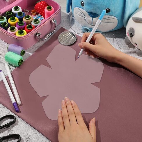 3 Pieces Bowl Cozy Pattern Template 3 Sizes 8/10/12 Inch Clear Acrylic Bowl Wrap Sewing Pattern Template with 3 Pieces Water Soluble Pen Bowl Batting Quilting Template Cut on Fold Stencil (Cute Edge) in Kuwait