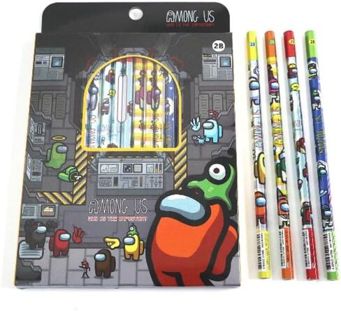 امونج اس 12 قلم رصاص 2B بتصميم عشوائي للتغليف. in Kuwait