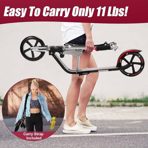 سكوتر هودورا للأطفال من سن 6 إلى 12 عامًا - سكوتر للأطفال بعمر 8 سنوات فما فوق، سكوتر للمراهقين بعمر 12 عامًا فما فوق، سكوتر للبالغين بعجلات كبيرة، سكوتر خفيف الوزن ومتين بإطار من الألومنيوم بالكامل in Kuwait