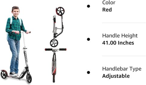 سكوتر هودورا للأطفال من سن 6 إلى 12 عامًا - سكوتر للأطفال بعمر 8 سنوات فما فوق، سكوتر للمراهقين بعمر 12 عامًا فما فوق، سكوتر للبالغين بعجلات كبيرة، سكوتر خفيف الوزن ومتين بإطار من الألومنيوم بالكامل in Kuwait