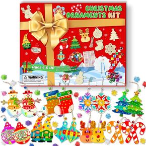 GuassLee DIY Christmas Ornaments Crafts for Kids - Unfinished Wooden Crafts Christmas Hanging Blank Ornaments for Kids Crafting Painting Tree Christmas Activities Party Favors Decorations