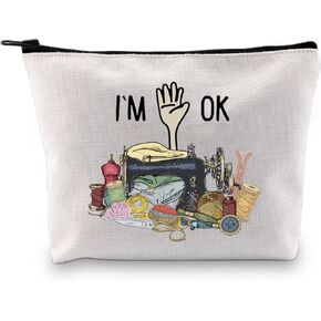 GJTIM Quilting Themed Gift Sewing Gift Sewing Storage Bag Stitching Makeup Bag For Quilters Seamstress Tailors Sewing Lovers (OK Sewing Bag) in Kuwait