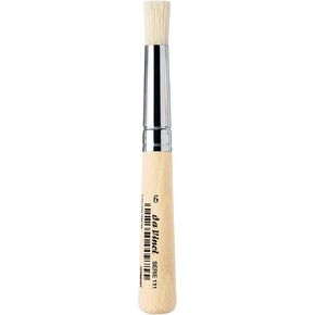da Vinci Graphic Design Series 113 Stencil Brush, White Chinese Hog Bristle with Long Plainwood Handle, Size 8 in Kuwait