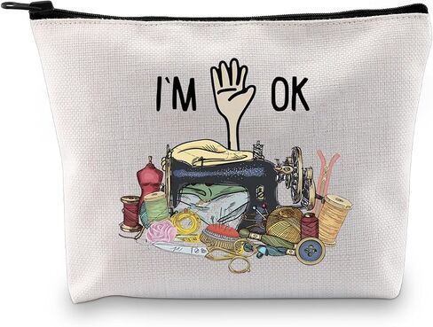 GJTIM Quilting Themed Gift Sewing Gift Sewing Storage Bag Stitching Makeup Bag For Quilters Seamstress Tailors Sewing Lovers (OK Sewing Bag) in Saudi Arabia