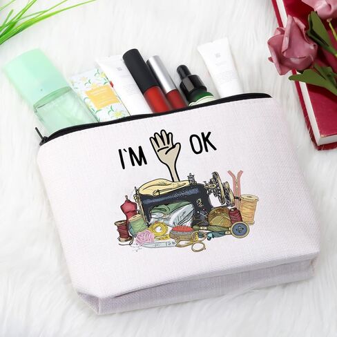 GJTIM Quilting Themed Gift Sewing Gift Sewing Storage Bag Stitching Makeup Bag For Quilters Seamstress Tailors Sewing Lovers (OK Sewing Bag) in Saudi Arabia