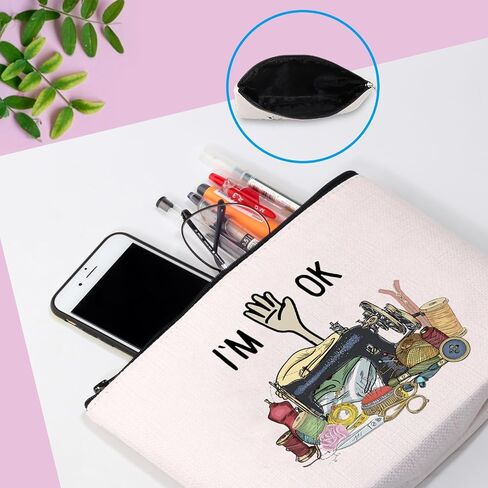 GJTIM Quilting Themed Gift Sewing Gift Sewing Storage Bag Stitching Makeup Bag For Quilters Seamstress Tailors Sewing Lovers (OK Sewing Bag) in Saudi Arabia