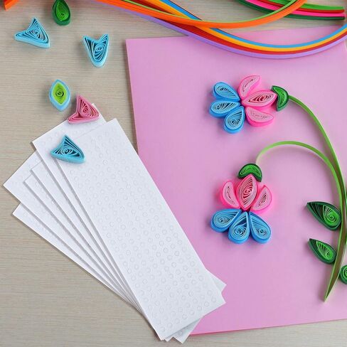 2400 Pieces Foam Dots Dual-Adhesive 3D Foam Tapes Foam Pop Dots Adhesive Mount for Craft DIY Art or Office Supplies, 12 Sheets, Round (0.4 Inch) in Saudi Arabia