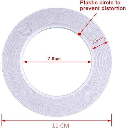 YISUMEI شريط مزدوج الجوانب متعدد المقاسات للحرف اليدوية والفنون وسجل القصاصات وصناعة البطاقات والشريط والصور ودعم الورق (6 بكرات، 4 مقاسات، 192 ياردة) in Kuwait