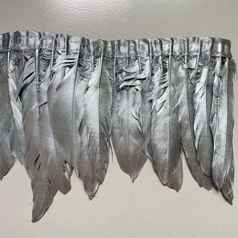 Sowder Duck Goose Feather Trim Fringe 2 Yards (Gold) in Kuwait
