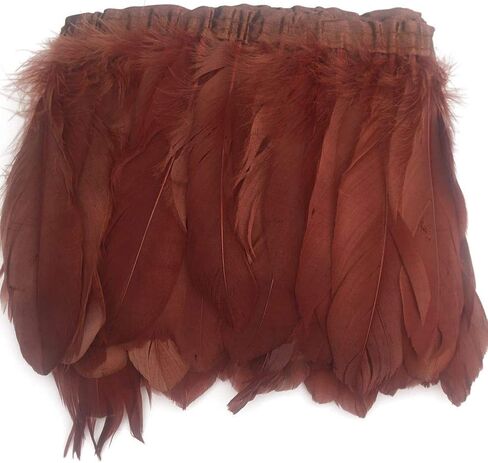 Sowder Duck Goose Feather Trim Fringe 2 Yards (Gold) in Kuwait