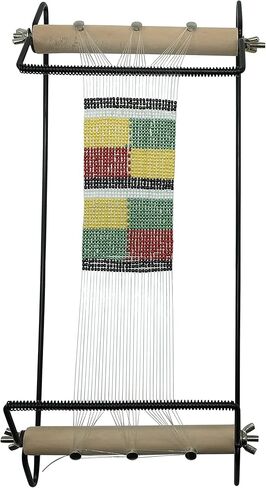 GLOCHYRA Large Bead Loom Kit - Wide Metal Bead Loom Complete Tool kit, Includes 72 Grams Beads, 2 Long Needle, Threads, Threader, Bead mat, Bead Tray for Making Jewelry- Necklaces, Bracelets and More in Kuwait